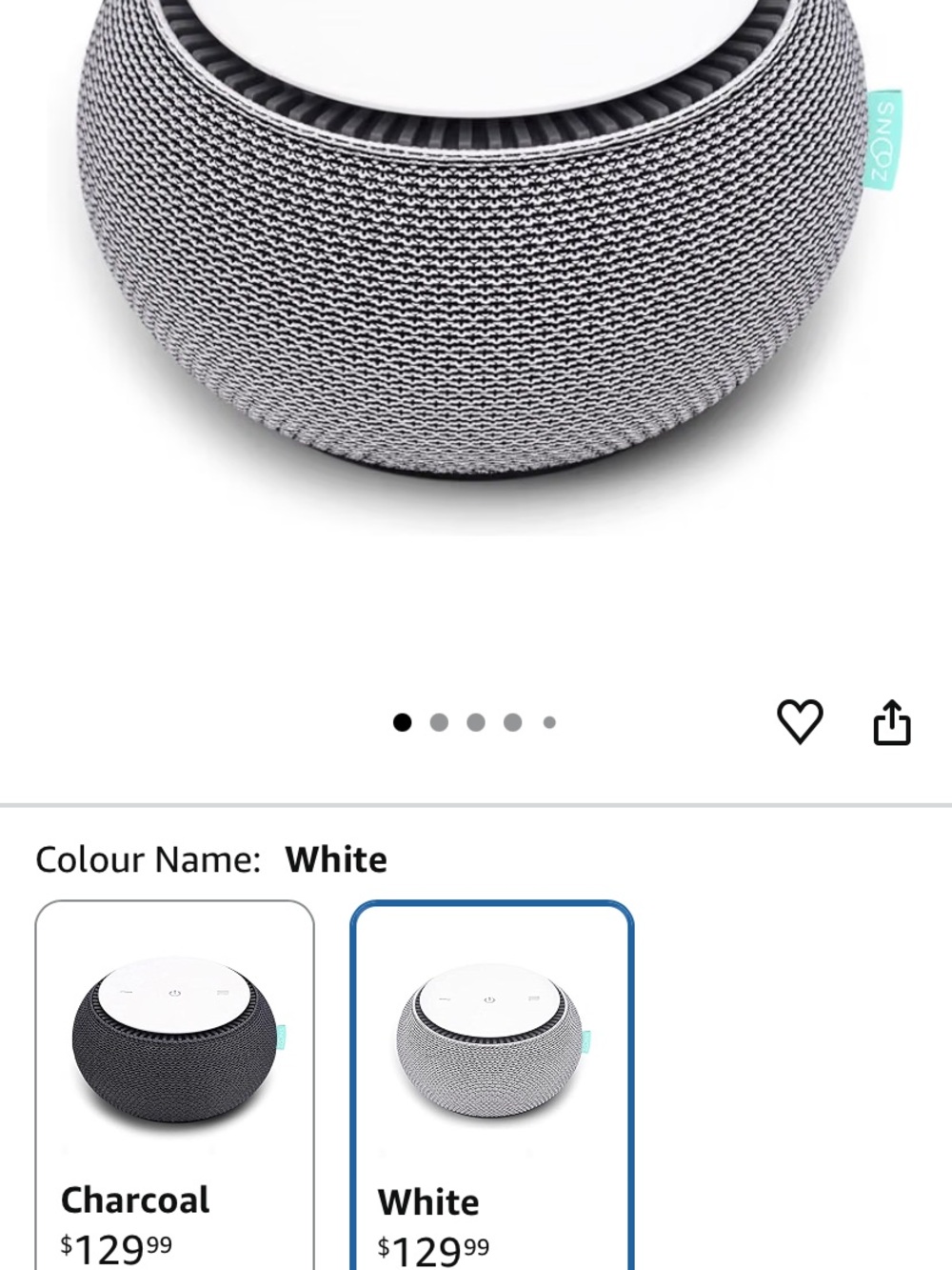 Snooz real white noise sound machine